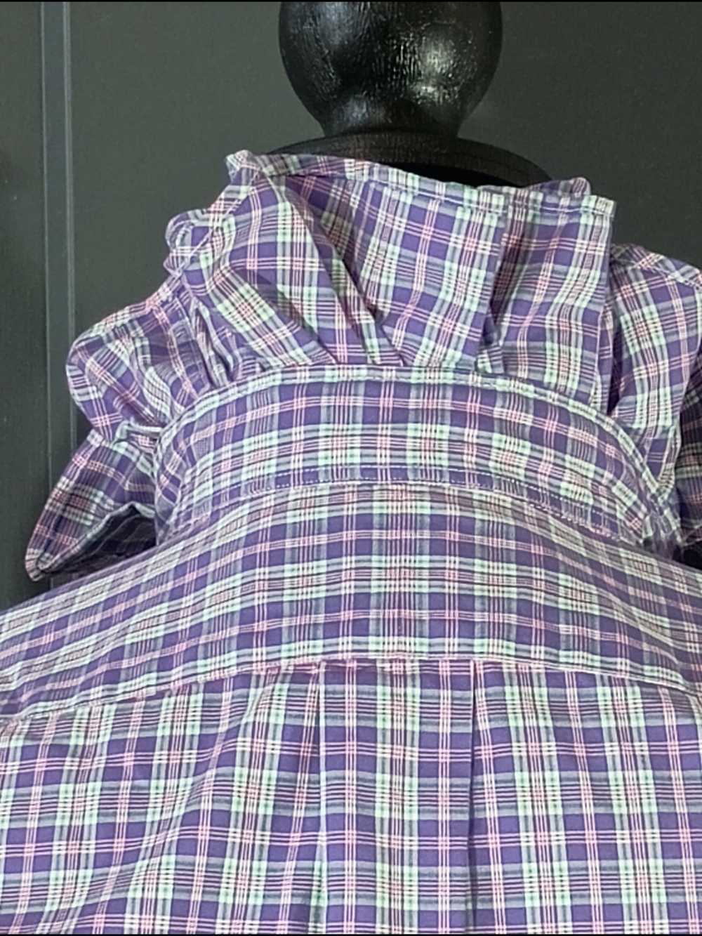 Upcycled Women's Ralph Lauren Ruffled Collar Shirt - Picture 7 of 10